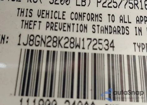 2008 Jeep Liberty Sport from USA, damaged, VIN 1J8GN28K28W172534